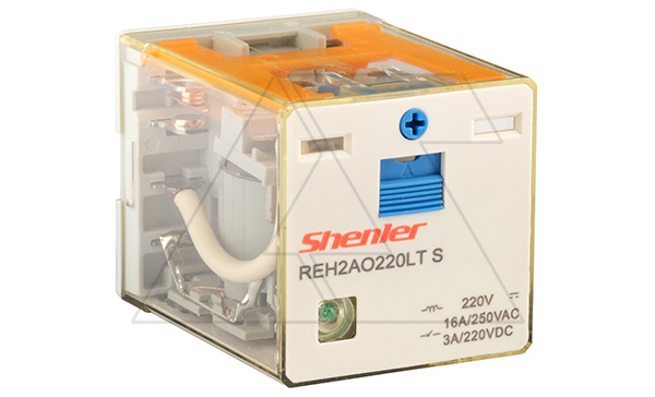 Реле REH2AO220LTS, 2NO, 16A(400VAC)/ 10A(220VDC), 220VDC,  мех. инд., тест-кнопка, LED, магнит