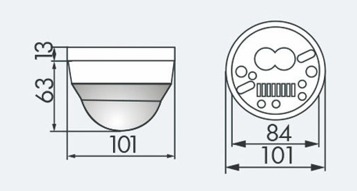 Датчик присутствия B.E.G. PD4-M-2C-SM