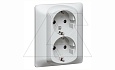 Galea Life - Розетка 2х2P+E нем.стд. в сборе, Aluminium от интернет-магазина amperkin.by