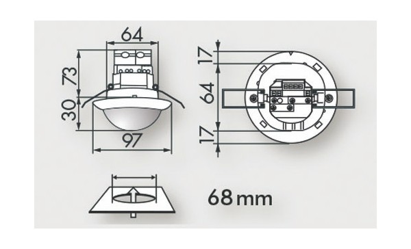 Датчик присутствия B.E.G. PD4-M-DIM-FC