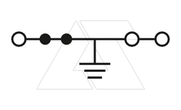 Клемма защитного проводника CXG4/3 /6x70,5mm, пружинная, 3 присоед., 4(max 6)mm2, желто-зеленая