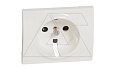 Galea Life - Обрамление для розетки 2Р+Е нем.стд. со шторками, White от интернет-магазина amperkin.by