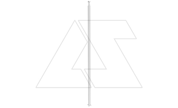 Колонна Snap-On 3,9m для потолка до 5,1m, 1 секция, корпус из алюминия, крышка ПВХ, цвет белый