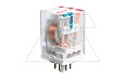 Реле R15-2012-23-5230-WT, 2CO, 10A(250VAC/24VDC), 230VAC, мех. индикация, тест-кнопка с блокировкой от интернет-магазина amperkin.by
