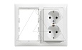 Valena - Рамка на 2 двойных розетки 774202, белая от интернет-магазина amperkin.by
