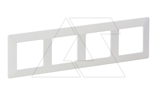 Valena Life - Рамка 4 поста верт/гориз, белая (стикерованный)