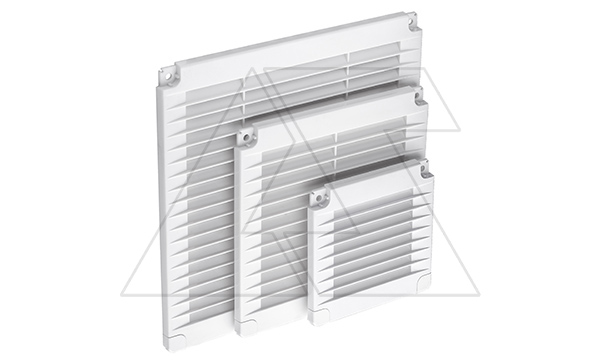 Решетка вентиляционная  с заглушками квадратная 300х300мм, отверстие 270x270мм, пластик, белый