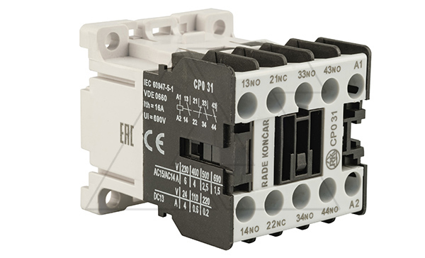 Контактор CP0 31 220/230 V 50Hz, 3NO+1NC, 6A(230VAC)/4A(400VAC) по АС-15, 220/230VAC