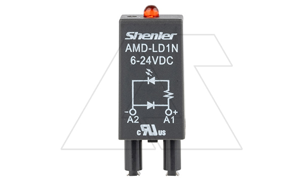 Модуль AMD-LD1N, красный LED+диод, 6_24VDC, поляризация +А1/-А2, черный, для SRU, SKF14, SKC, SKB, STB, SRC*-E, SRB, GZT, GZM, GZS, GZMB, ES33