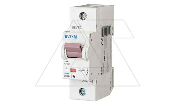 Авт. выключатель PLHT-D32, 1P, 32A, хар-ка D, 25kA, 1.5M