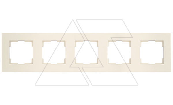 Rita - Рамка 5 постов, вертикальный монтаж, белый