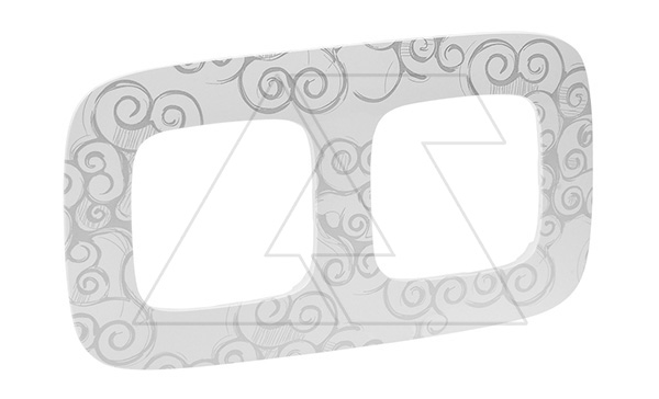 Valena Allure - Рамка 2 поста верт/гориз, нарцисс хром