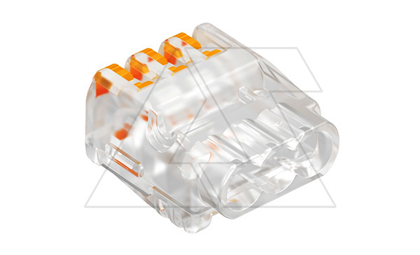 Клемма 61 325 FL универсальная, 3 контакта 0,2...2,5мм², 24А, 450V, поликарбонат