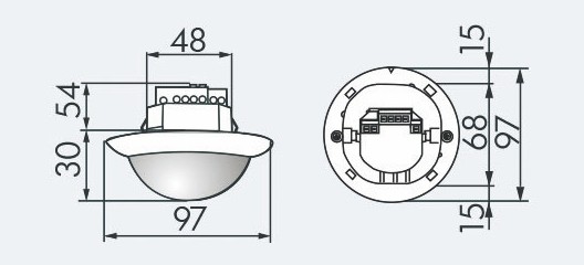 Датчик присутствия B.E.G. PD4-S-FM