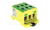 Клемма Morek OTL50-3 желто-зеленая, 3xAl/Cu 1,5_50mm², 160(CU)/145(AL)A на клемму, 1000V, винтовые зажимы