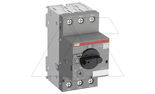 Авт. выключатель MS116-12, It=8...12A Ie=180A 5.5kW Icu=50kA CLASS-10A обрыв L