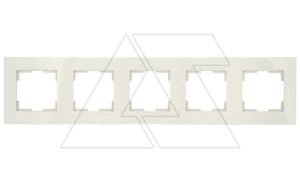 Rita - Рамка 5 постов, горизонтальный монтаж, серый