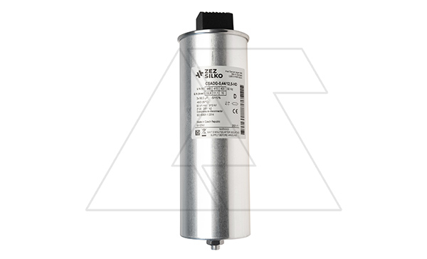 Конденсатор CSADG-0,44/12,5-HD, трехфазный, 12.5kVAr(440VAC), 10kVAr(400VAC), MKP заполненный газом, клеммник S=16mm², тяжелый режим, IP20