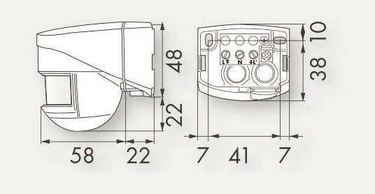 Датчик движения B.E.G. LC-Mini 120 белый от интернет-магазина amperkin.by
