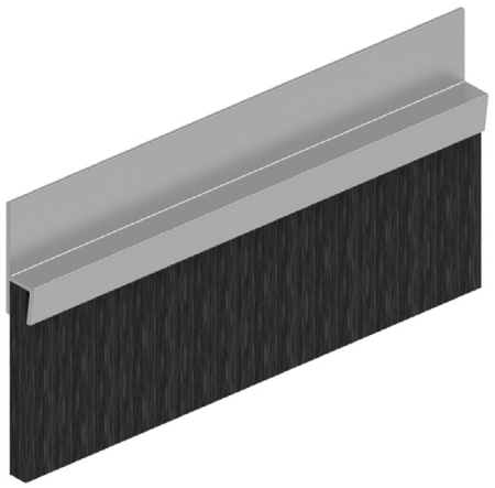 Щеточный ввод алюминий (1 метр высота щетки H=60)