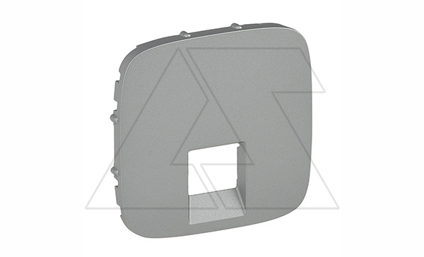 Valena Allure - Лицевая панель для одиночных телефонных/информационных розеток, алюминий