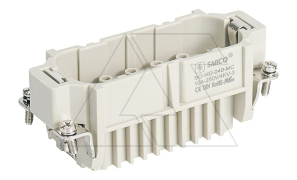 Корпус вставки контактной, размер H16B, тип вилка, 40P+PE, 10A, 250V, обжимной контакт