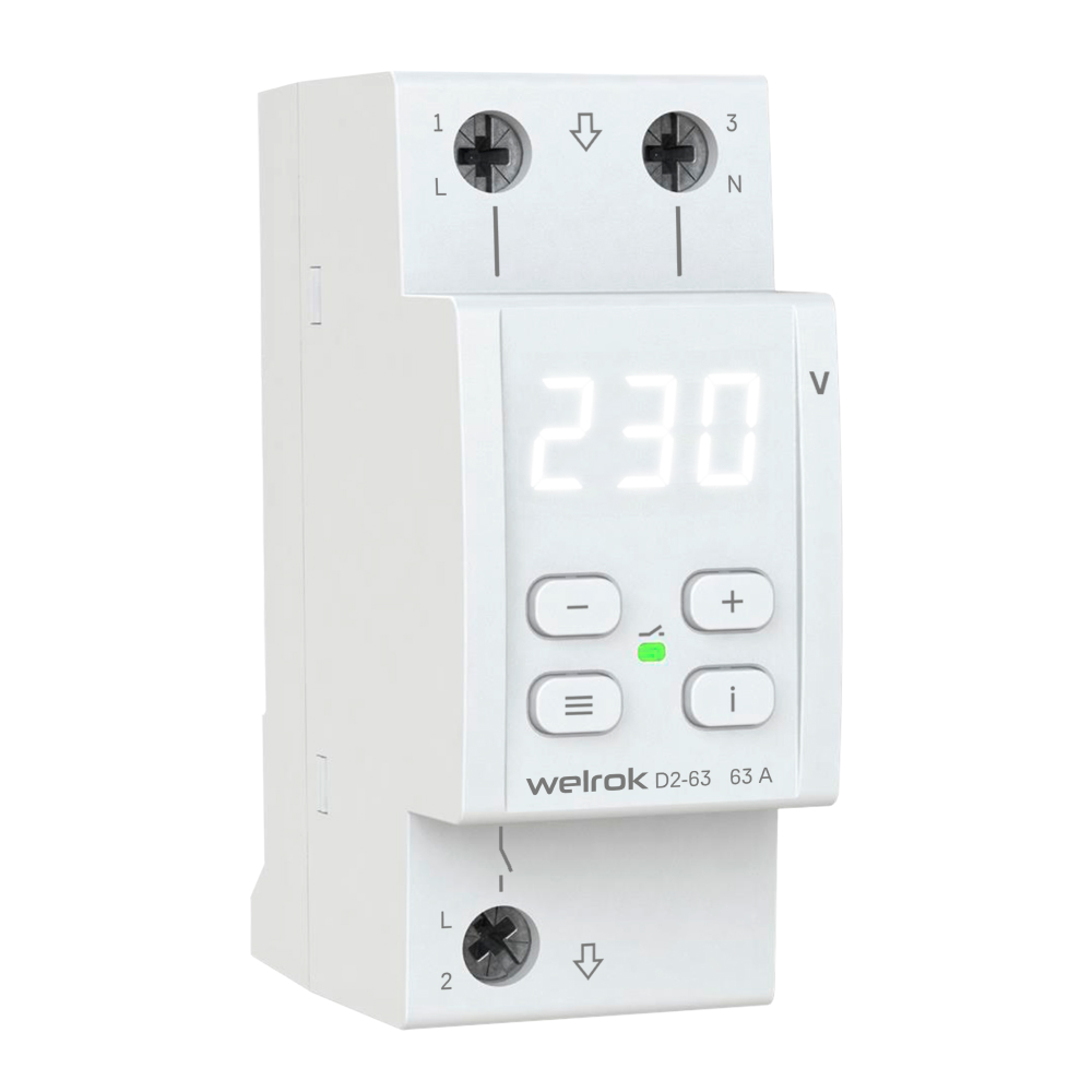 Реле напряжения Welrok D2-63 от интернет-магазина amperkin.by