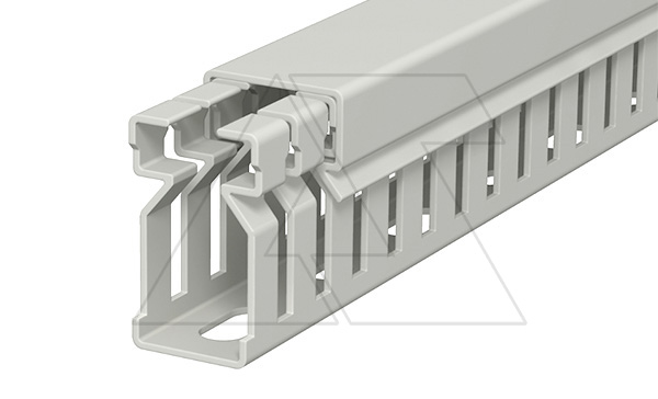 Перфокороб LK4 30015, органайзер для шкафов, 30 x 15 мм (глубина х ширина крышки), L=2000мм, RAL 7030 серый