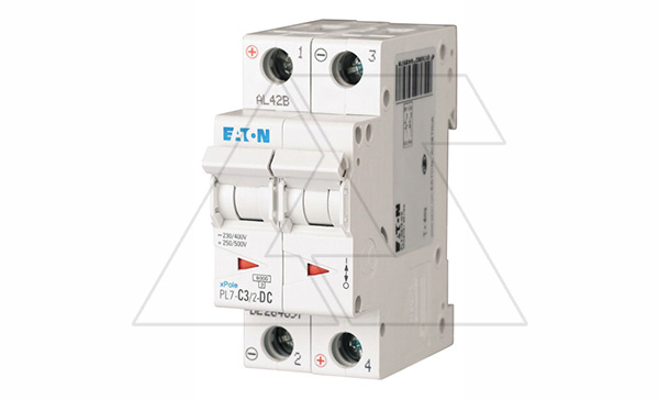 Авт. выключатель PL7-C3/2-DC, 2P, 3A, хар-ка C, 10kA, 250VDC, 2M