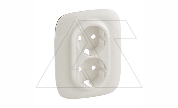 Valena Allure - Лицевая панель для двойной силовой розетки 2х2P+E, жемчуг