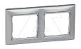 Valena - Рамка 2 поста верт/гориз, алюминий/серебро от интернет-магазина amperkin.by