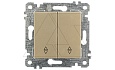 Rita - Переключатель на два направления двухклавишный, пруж. зажимы, золото доре от интернет-магазина amperkin.by