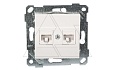 Rita - Розетка 2хRJ-45 кат. 6 UTP, белый от интернет-магазина amperkin.by