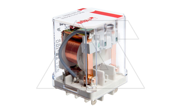 Реле RUC-1012-26-5220-KL, 2CO, 16A(250VAC/24VDC), 220VAC, тест-кнопка без блокировки, LED