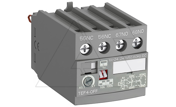 Приставка времени TEF4-OFF с задержкой на отключение для AF09...AF96, электронная 0.1...100s 1NO+1NC (1.5A-AC15) 24...240VAC/DC