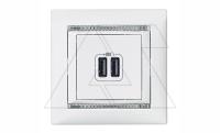 Valena - Розетка с 2-мя коннекторами USB Type A, белая
