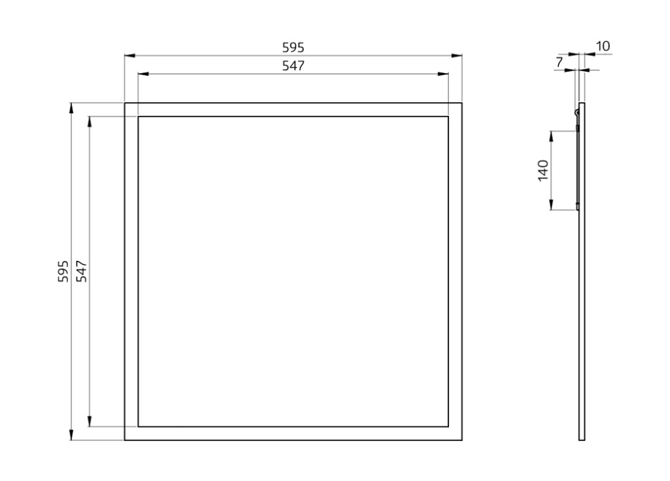 Светодиодная панель B.E.G. PL1-600-LED-AG-DALI-TW
