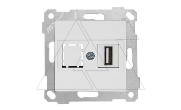 Rita - Розетка 1xUSB Type A, для передачи данных, белый