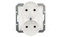 OPAL - Розетка 2x2P в стандартную рамку, белый
