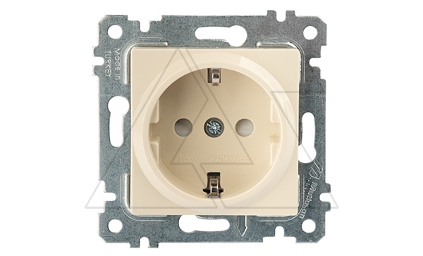 Rita - Розетка 2P+E, защ. шторки, сл.кость