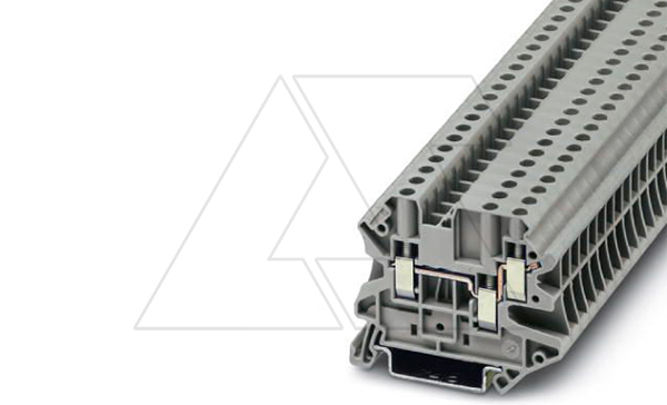 Клемма проходная UT 4-TWIN /6,2mm, винтовая, 3 присоед., 4(max 6)mm2, 32A, 500V, серая