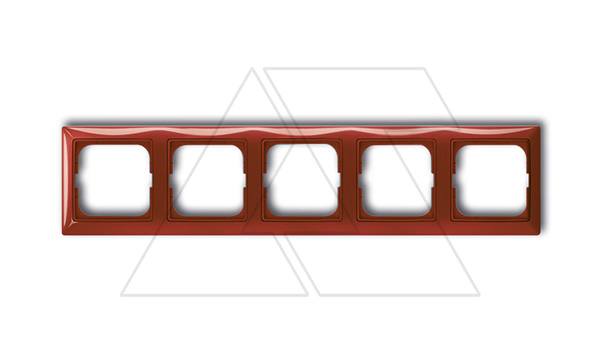 Basic 55 - Рамка на 5 постов (красный)