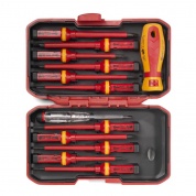 Диэлектрическая отвертка VDE со сменными битами НИО-4412,серия «ПРОФИ»