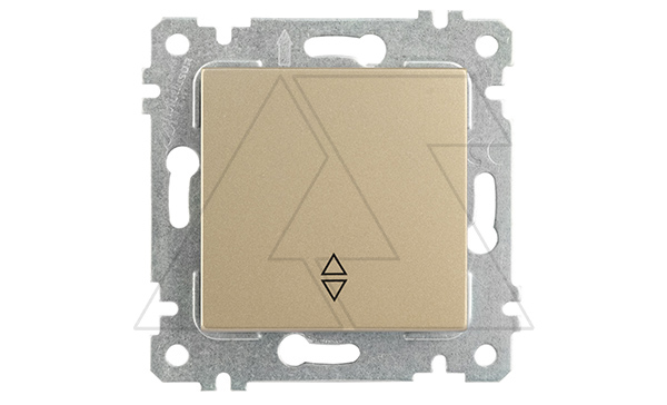 Rita - Переключатель на два направления, пруж. зажимы, золото доре