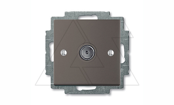 Basic 55 - Розетка TV простая 2400MHz (шато-черный)