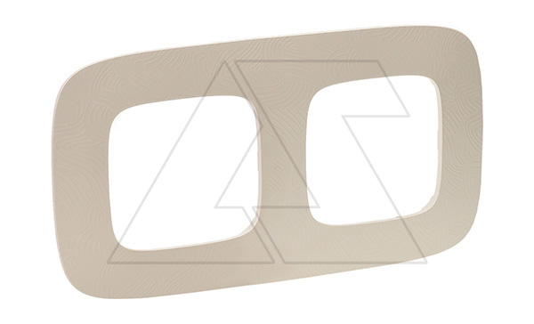 Valena Allure - Рамка 2 поста верт/гориз, тиснение бежевое