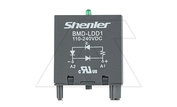 Модуль BMD-LDD1, зеленый LED+диод, 110_240VDC, поляризация +А1/-А2, черный, для STB14, SEB11-E, SUB*-E, GZP8, GZP11, MT 78 740(745)