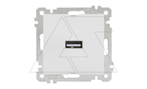 21 - Розетка 1xUSB Type A, белый