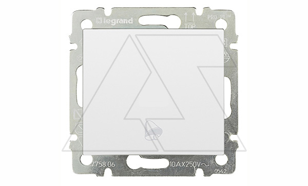 Valena - Кнопка с символом звонка, белая