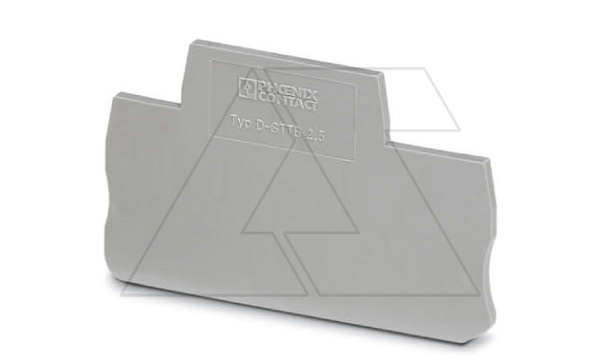 Крышка концевая D-STTB 2,5 /2,2mm, для пружинных клемм STTB 1,5..2,5, серая